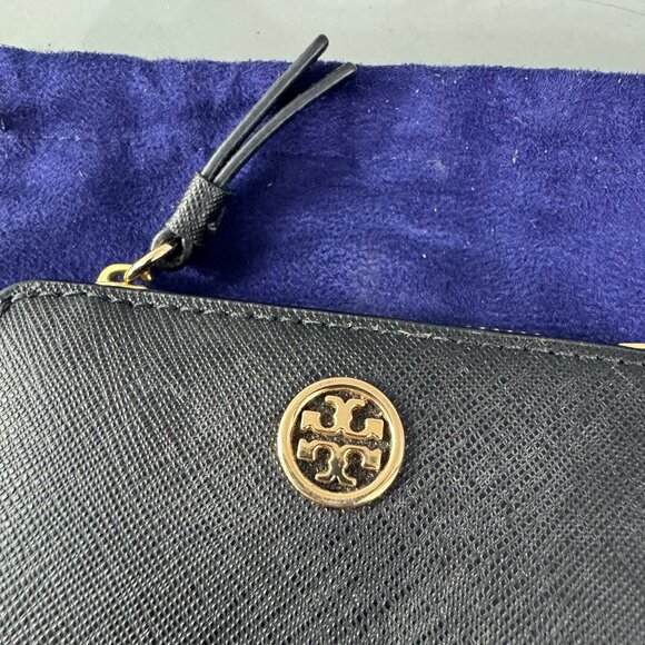 NWOT Tory Burch Robinson Bi-Fold Leather Wallet in Black - Picture 4 of 15